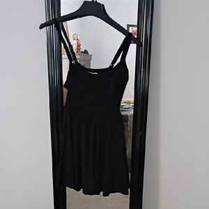 Black Sleeveless Skort Dress